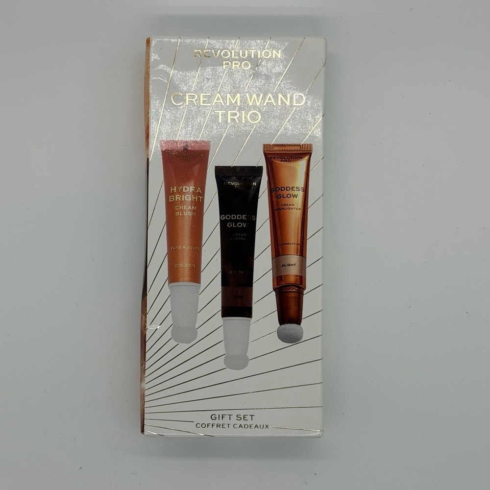 Revolution Pro Cream Face Wand Trio gift set contour, blush, and highlighter